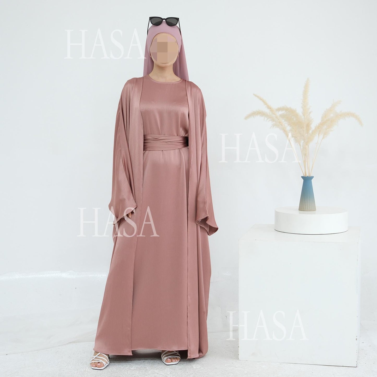 HA6575 Elegant Two-piece Cardigan Robe Set