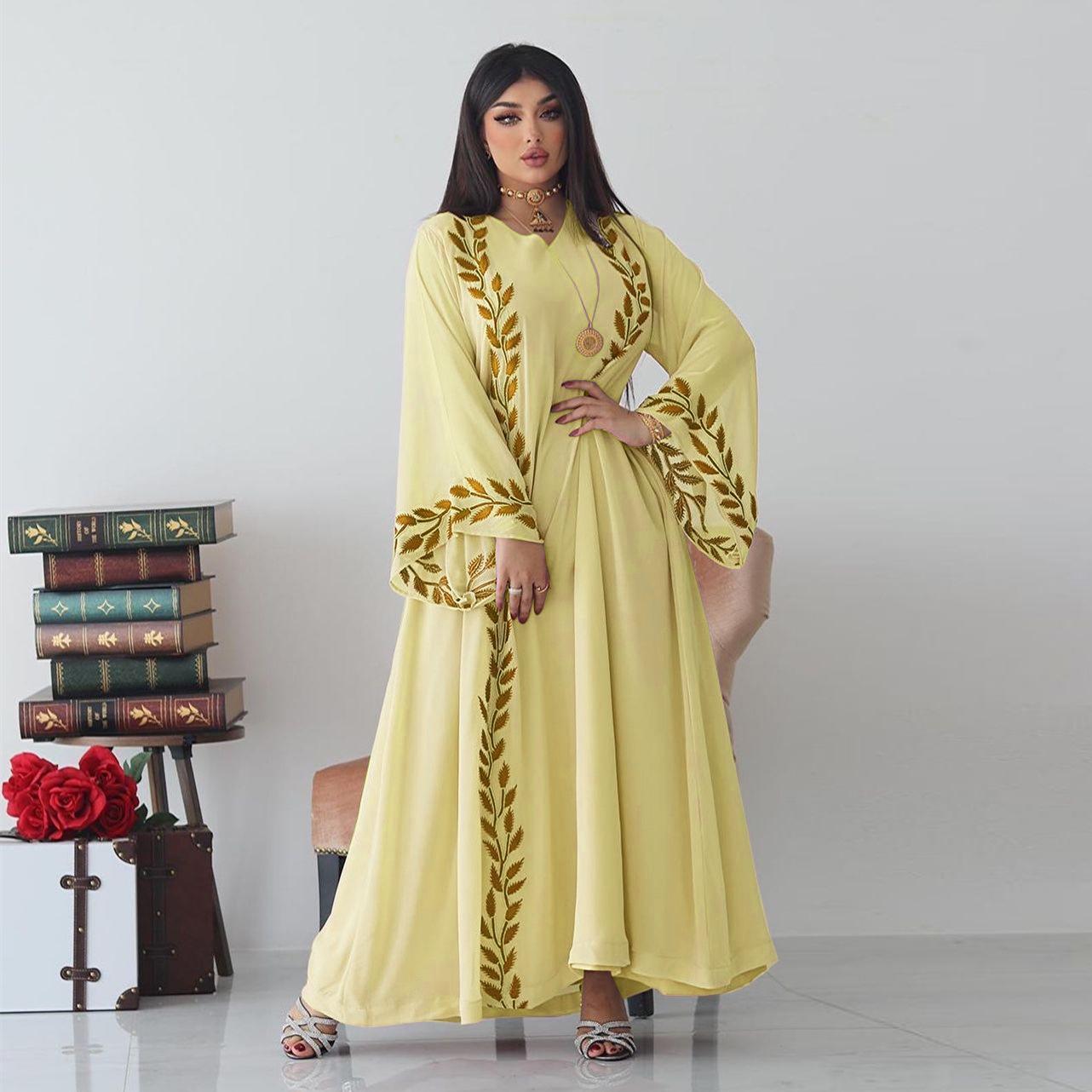 HAYA HAYA1050 2pcs Chiffon Long Muslim Dress with Hijab