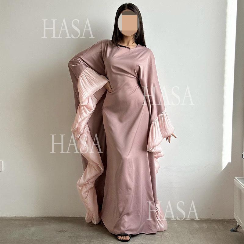 HA6473 Elegant and Graceful Heavy Stitching Lace Sleeve Robe
