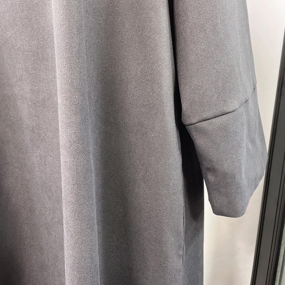 HAYA HAYA1011 Solid Color Tunic Dress