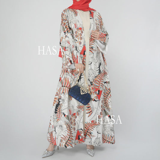 HA6323 Airy Summer Cardigan with Delicate Floral Prints
