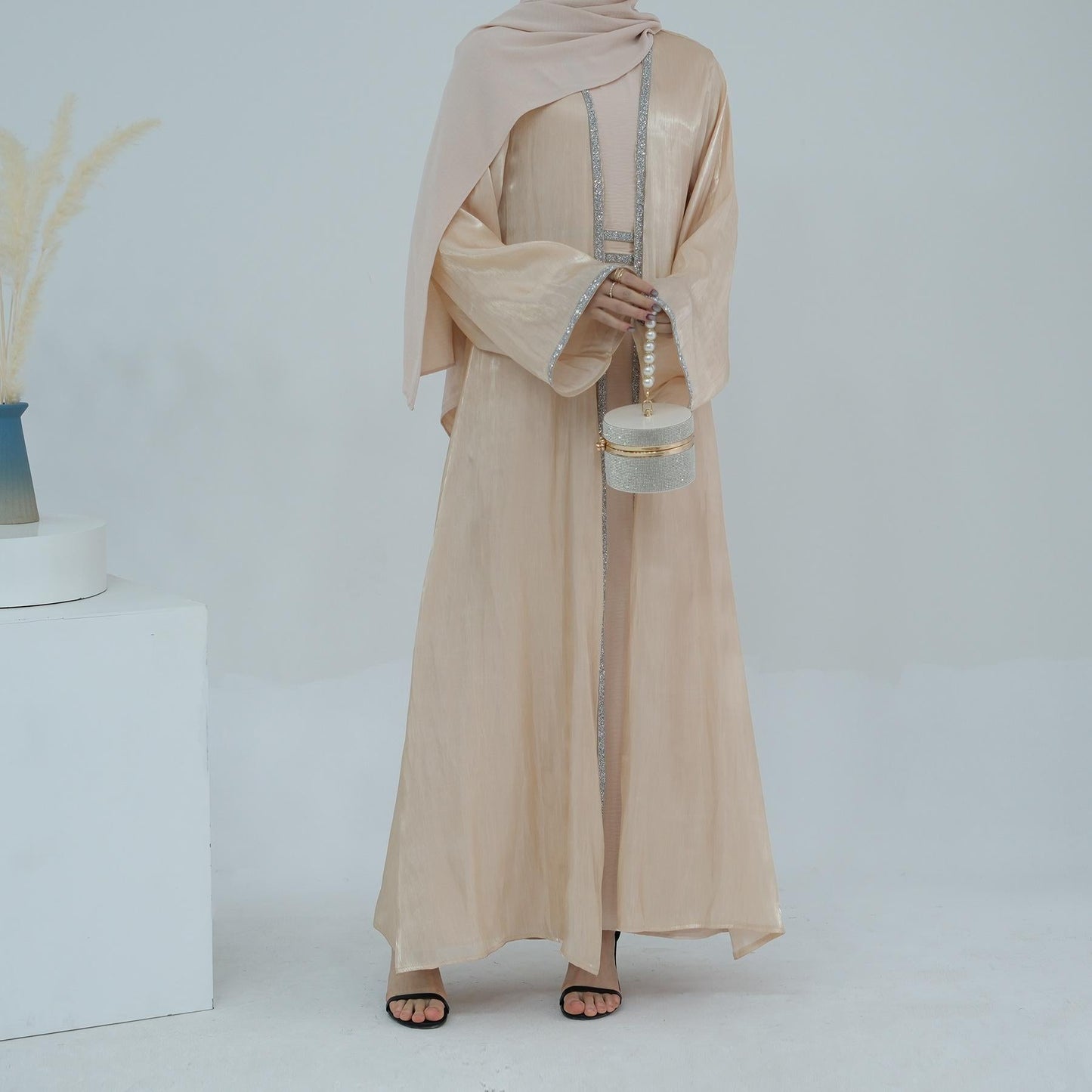 HAYA HA1184 2pcs Set Cardigan+Inner Dress