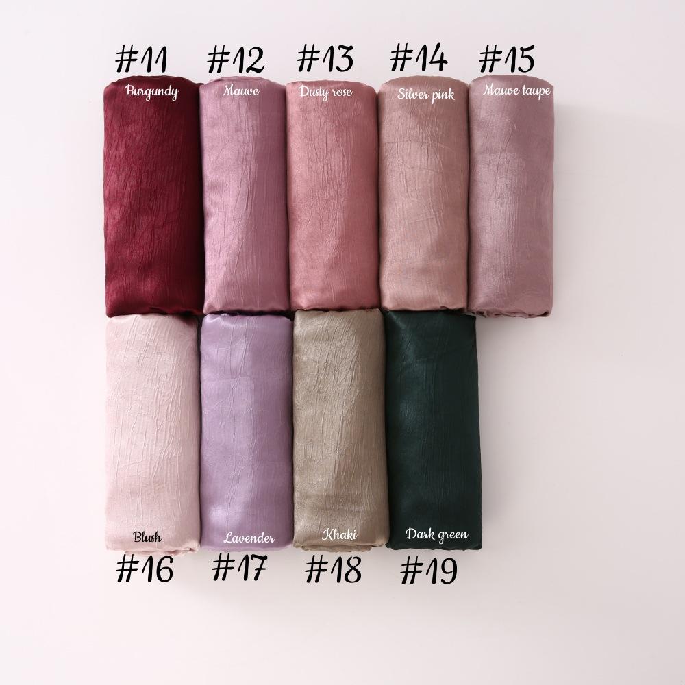 HAYA HA1104 Silk Smooth Headband Shawl Solid Color Headband
