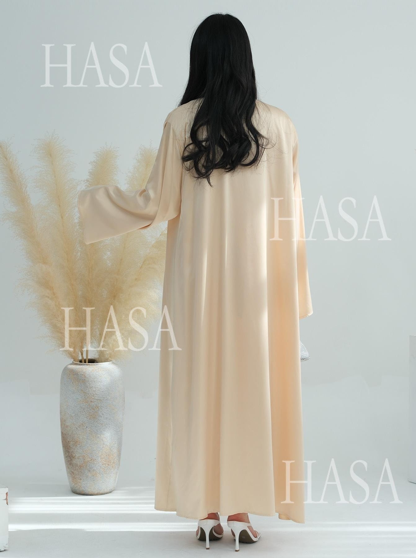 HA6581 Solid color three-piece women's long skirt suit