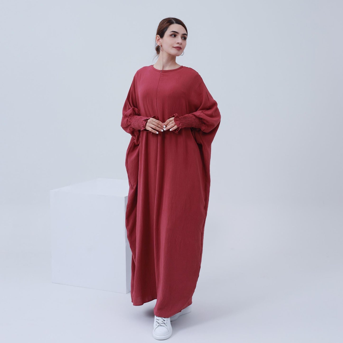 HAYA HAYA1003 Solid Bat Dress