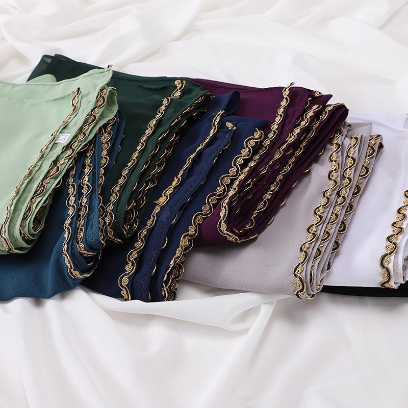 HAYA HA1131 Pearl Chiffon Lace Chain Headband