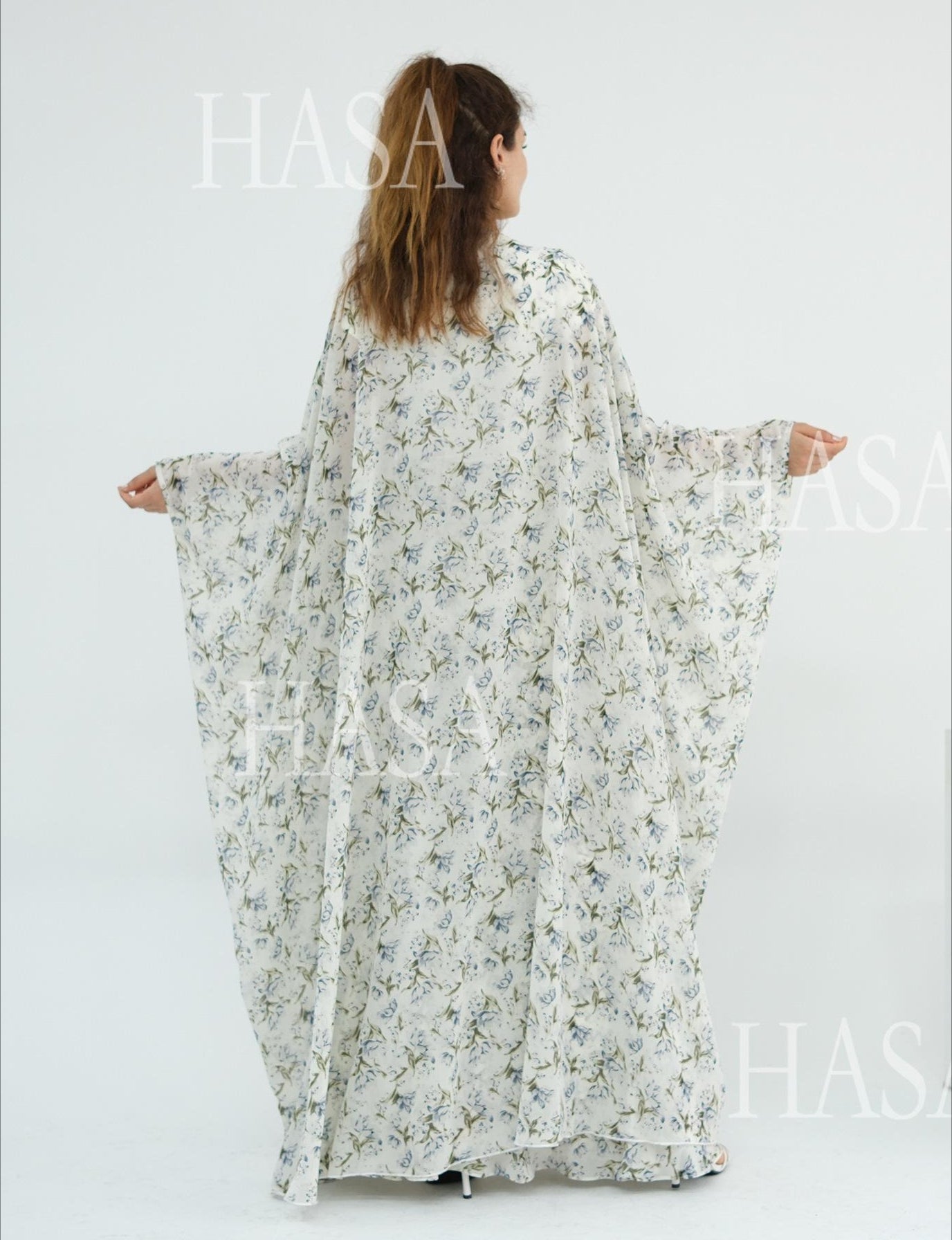 HA6580 Printed cardigan and skirt two-piece set