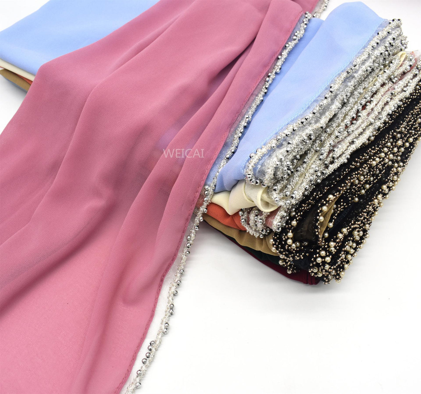 HAYA HA1117 Solid Chiffon Headband Hijab