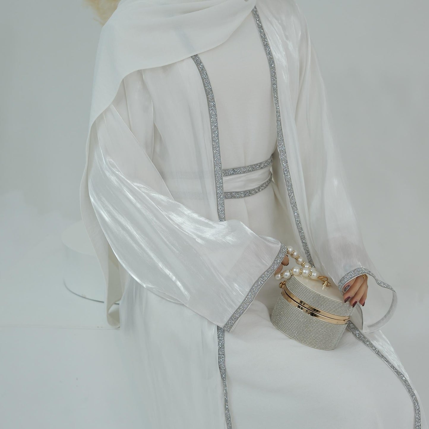 HAYA HA1185 3pcs Set Cardigan+Inner Dress+Hijab