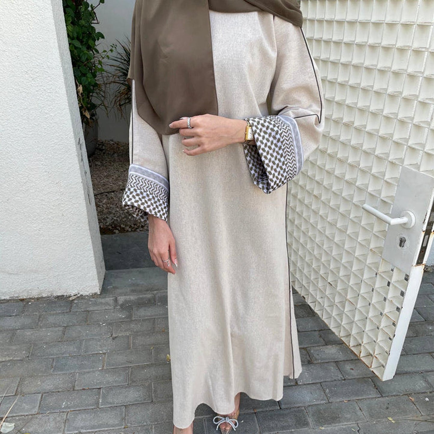 HAYA HA1181 Patchwork Elegant Abaya