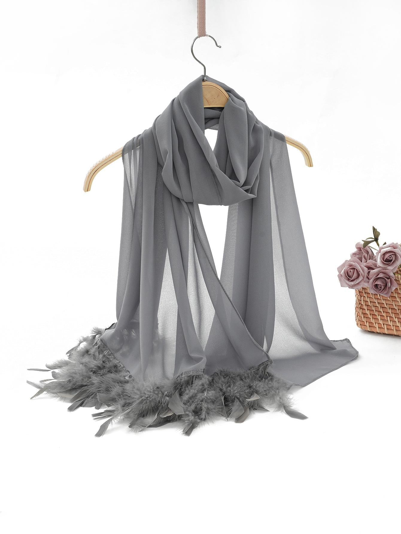 HAYA HA1146 Pure Color Chiffon Breathable Headscarf