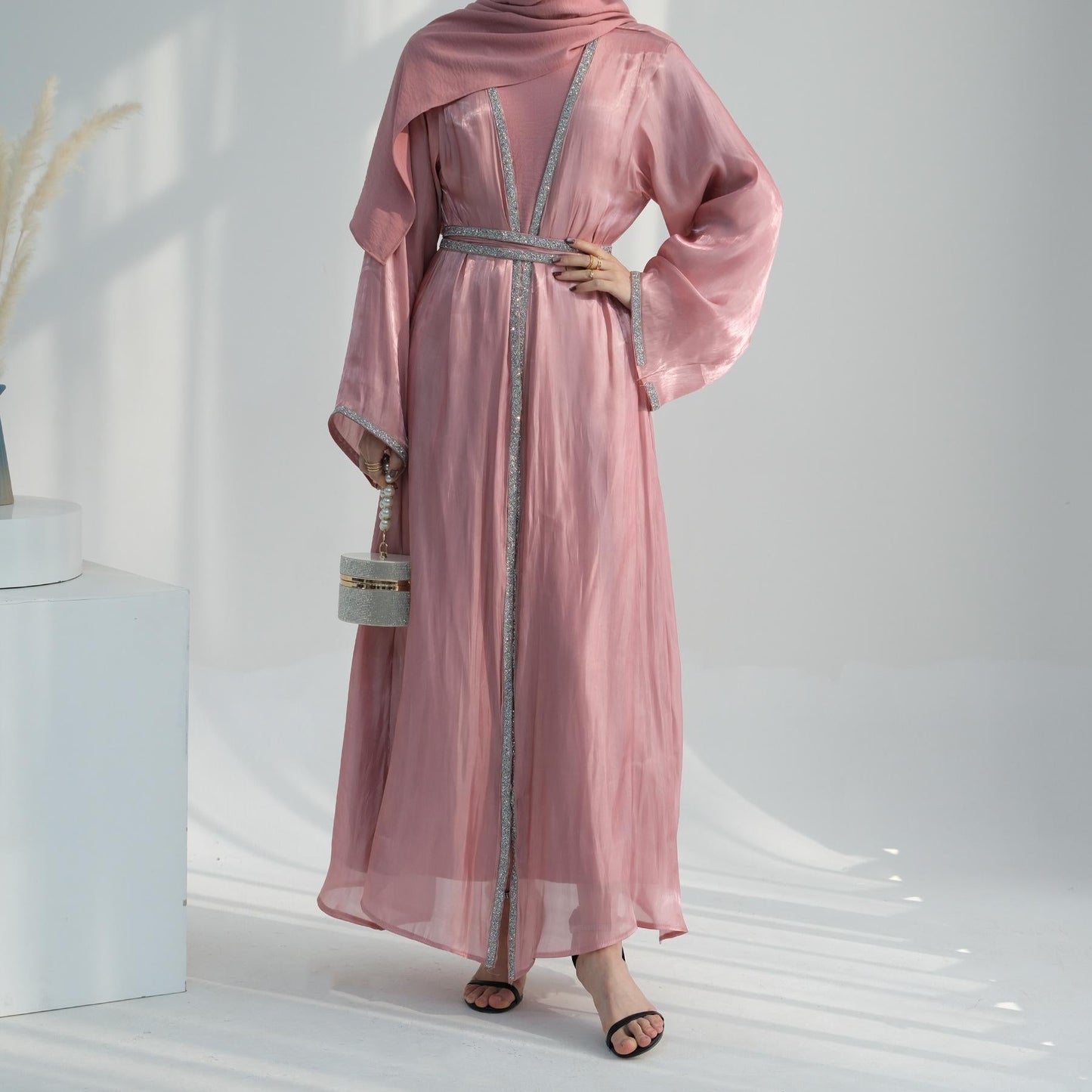 HAYA HA1184 2pcs Set Cardigan+Inner Dress