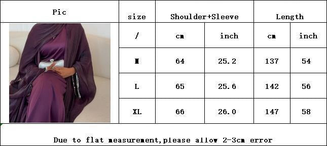 HA6553  Two-Piece Solid Abaya with Beaded Details and Matching Scarf Option