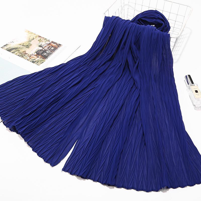 HAYA HA1137 Pearl Chiffon Baotou Scarf
