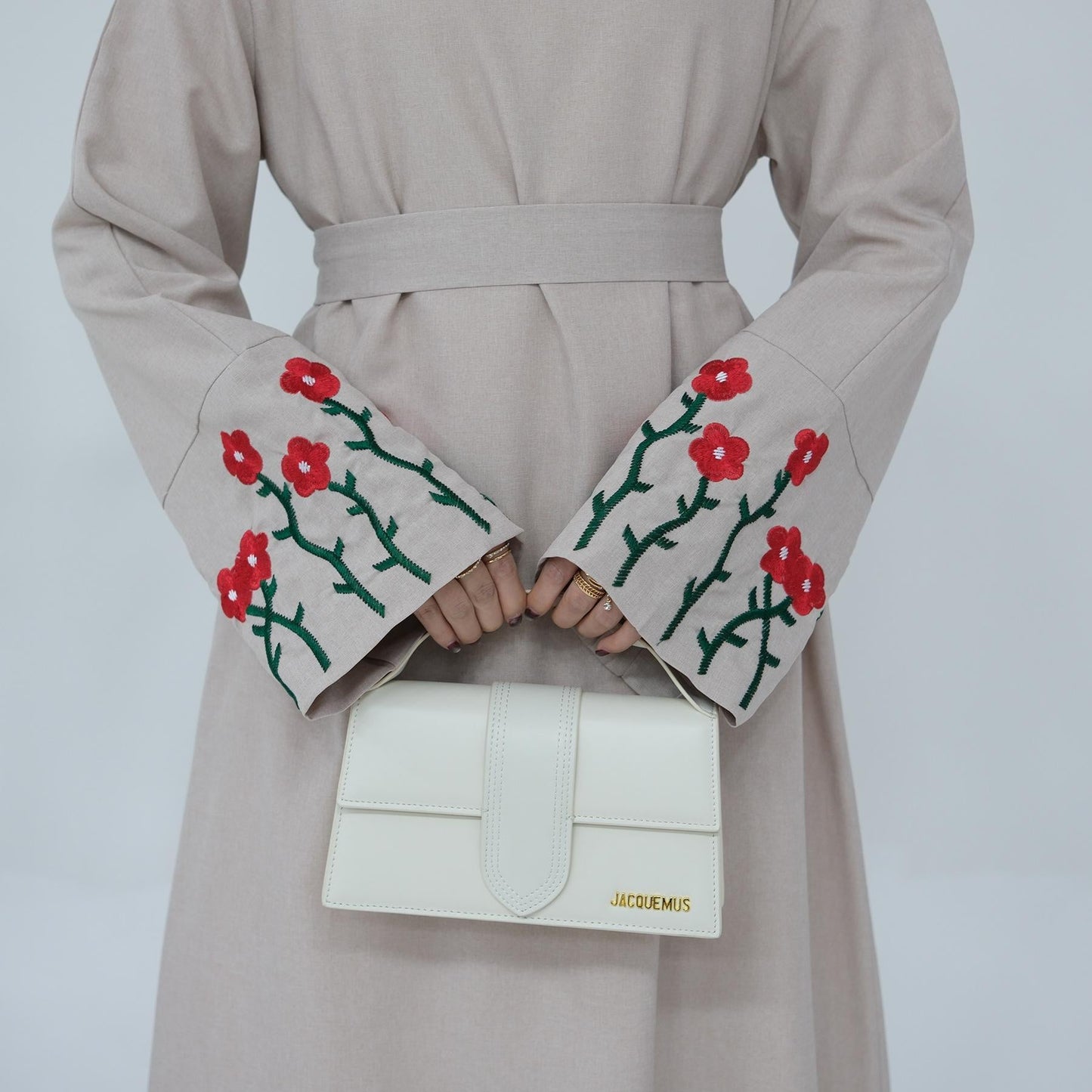 HAYA HAYA1090 Flower Embroidery Elegant Dress