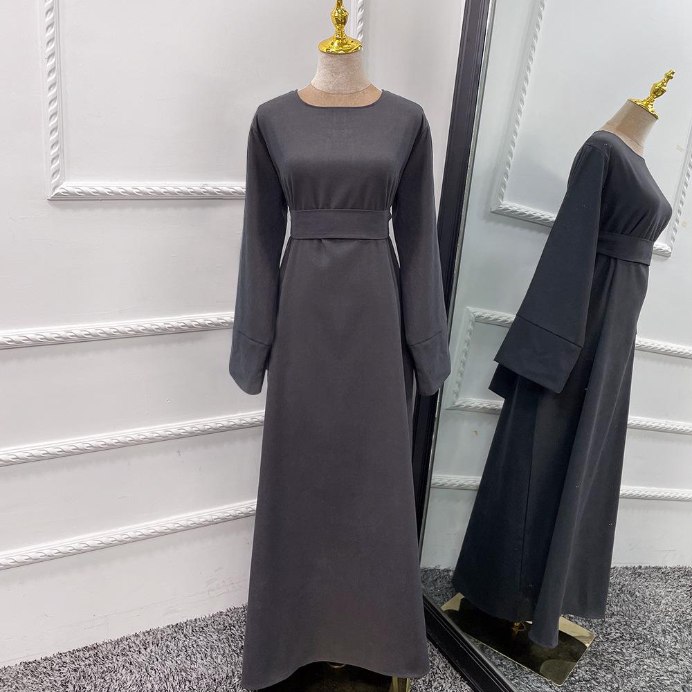 HAYA HAYA1011 Solid Color Tunic Dress