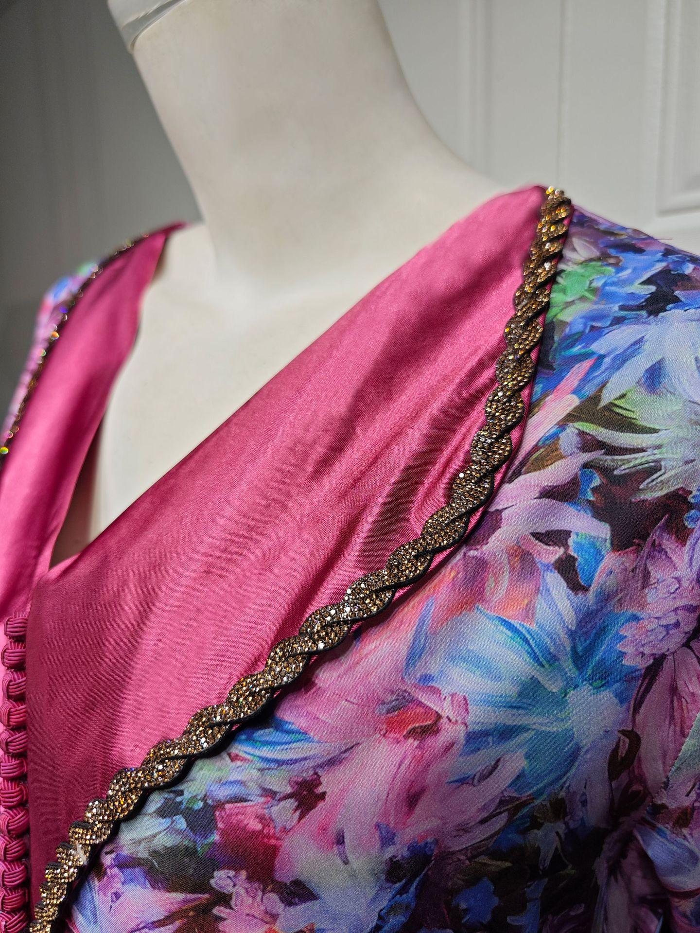 HAYA HAYA1070 Fashionable Printed Diamond Set Robe
