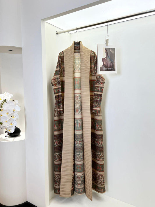 HS6710 Artisan Legacy , Reversible Abaya with Traditional Prints