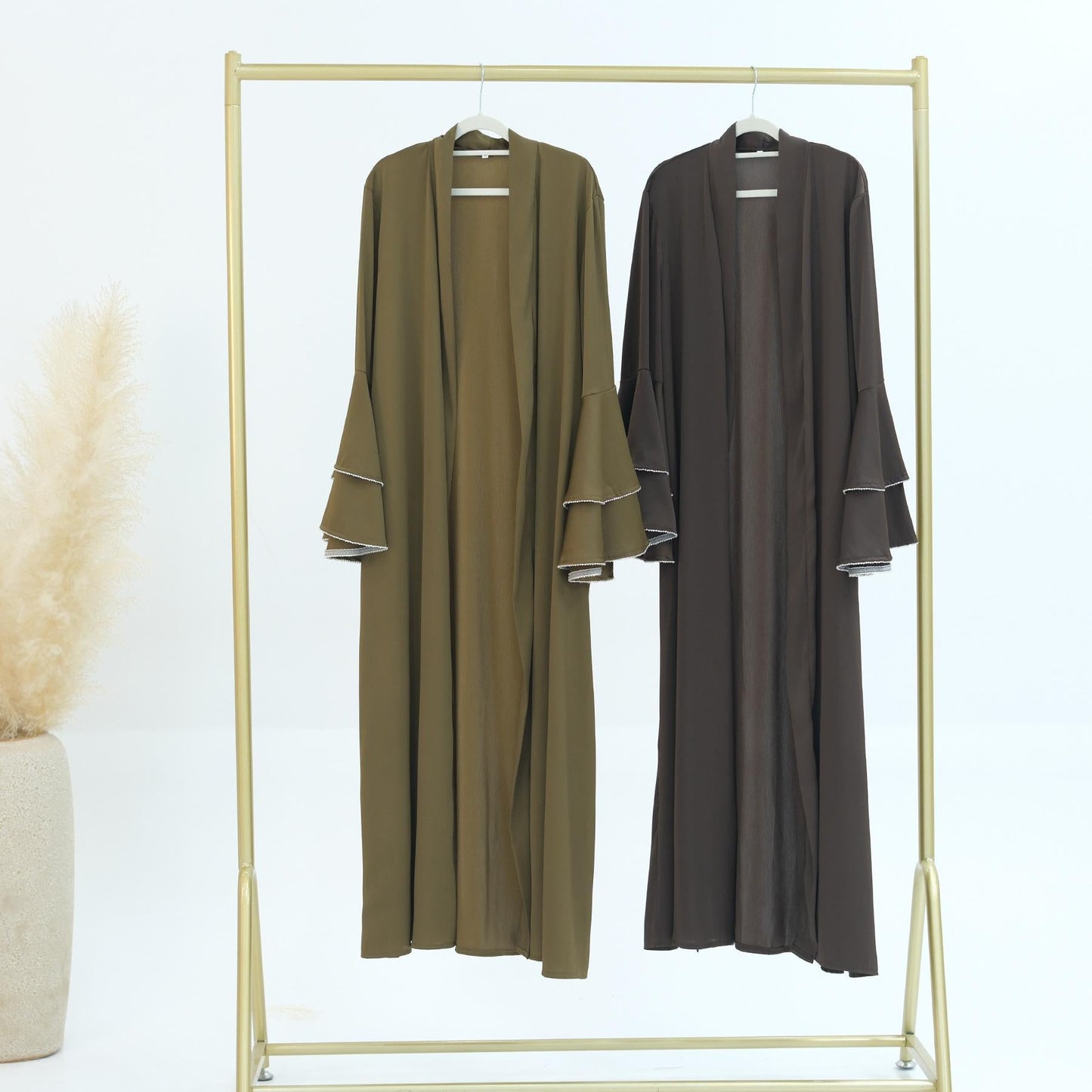 HAYA HA1188 3pcs Set Satin Cardigan+Inner Dress+Special Belt