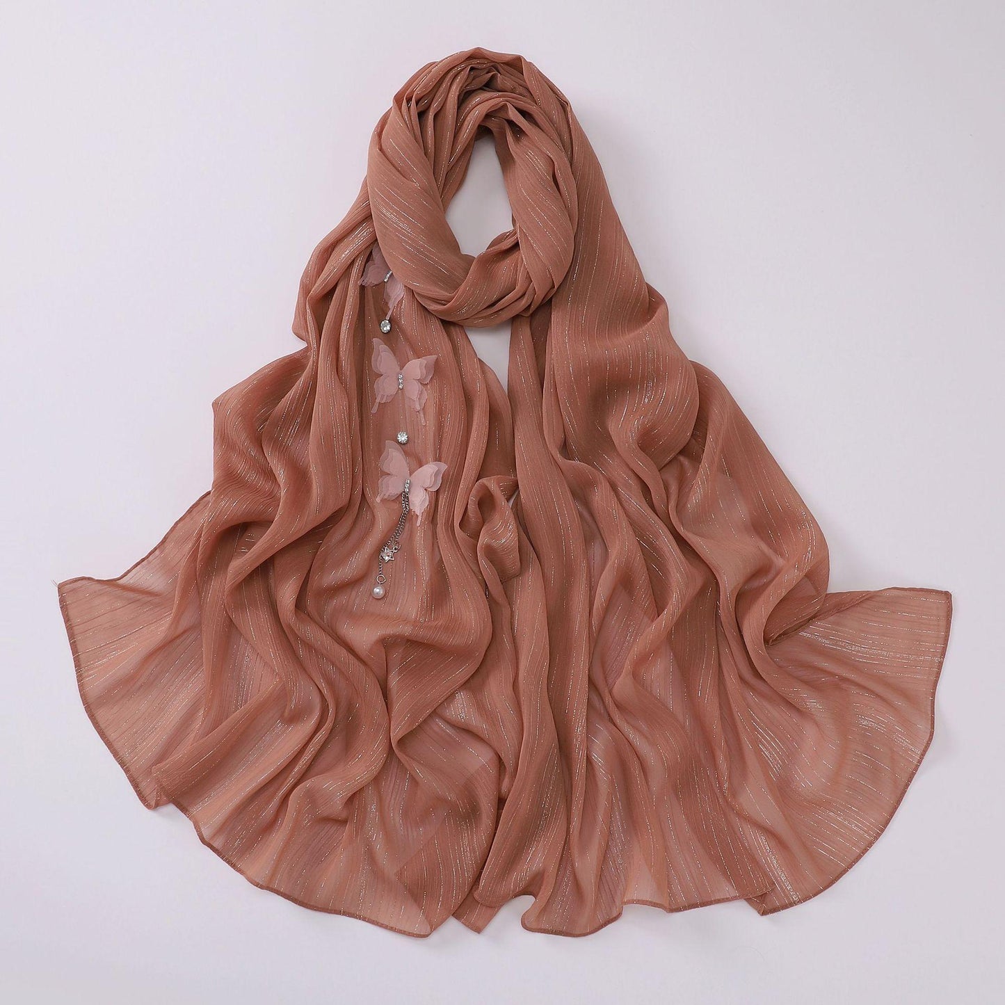 HAYA HA1112 Butterfly Long Headband Muslim Hijab