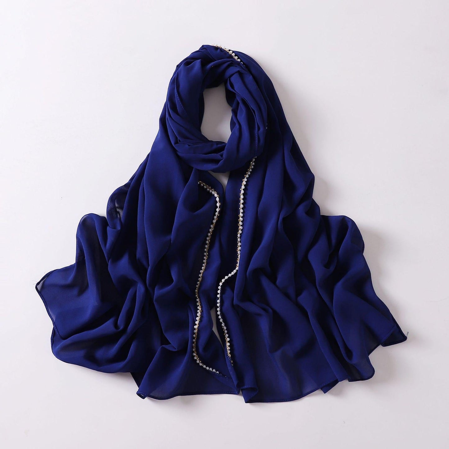 HAYA HA1116 Pearl Chiffon Headband Hijab