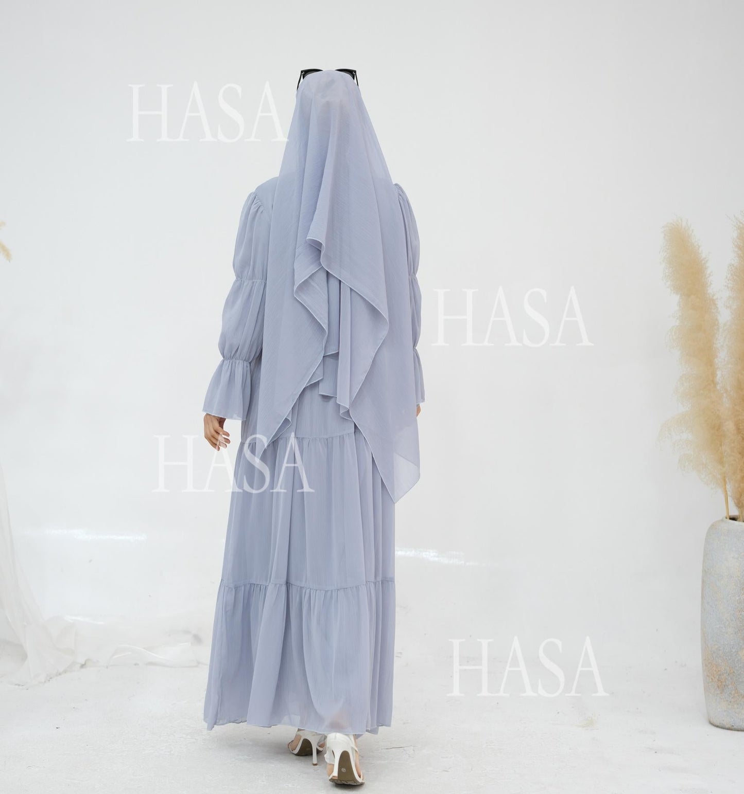 HA5880 Chiffon Texture Layered Design, A Two-way Dress Suitable for Both Daily and Formal Occasions