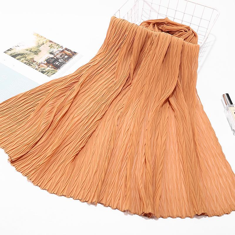 HAYA HA1137 Pearl Chiffon Baotou Scarf