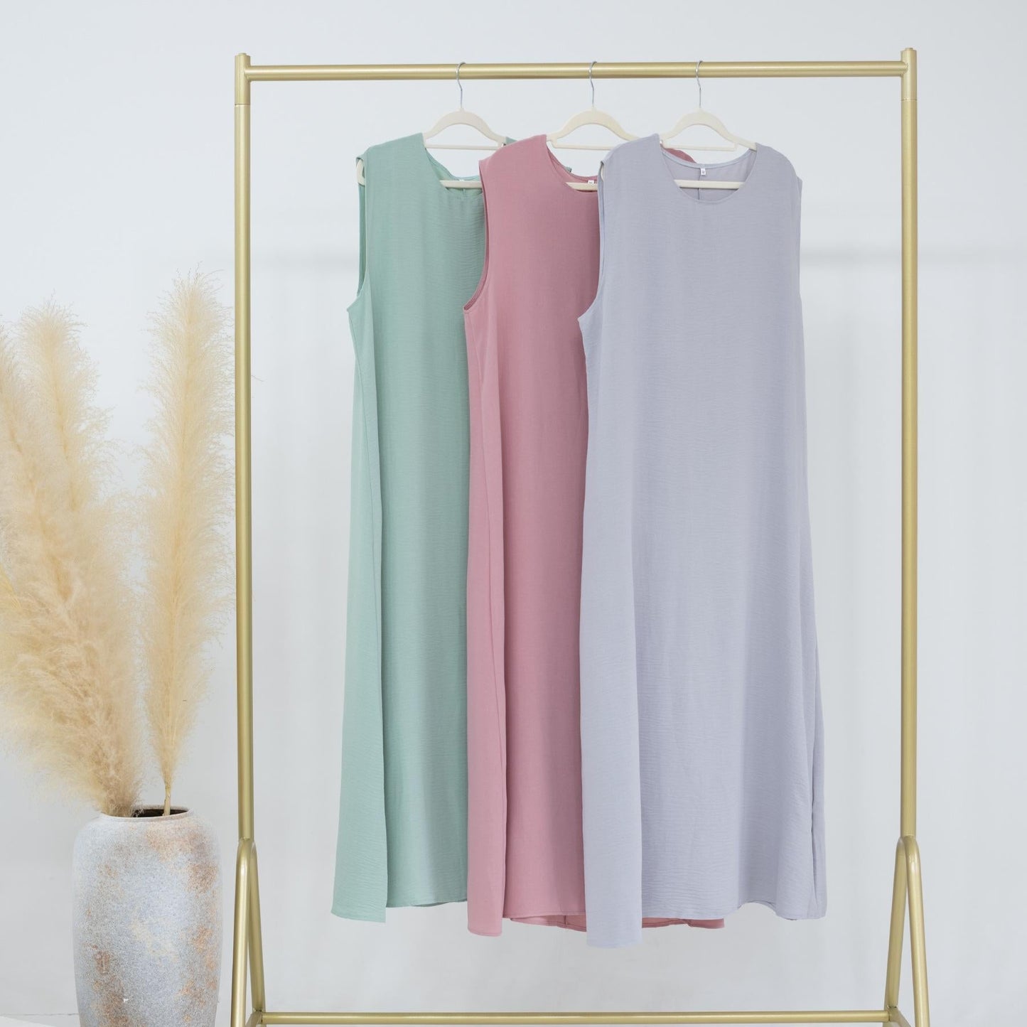 HAYA HAYA1019 Solid Color Bottom Tank Top Dress