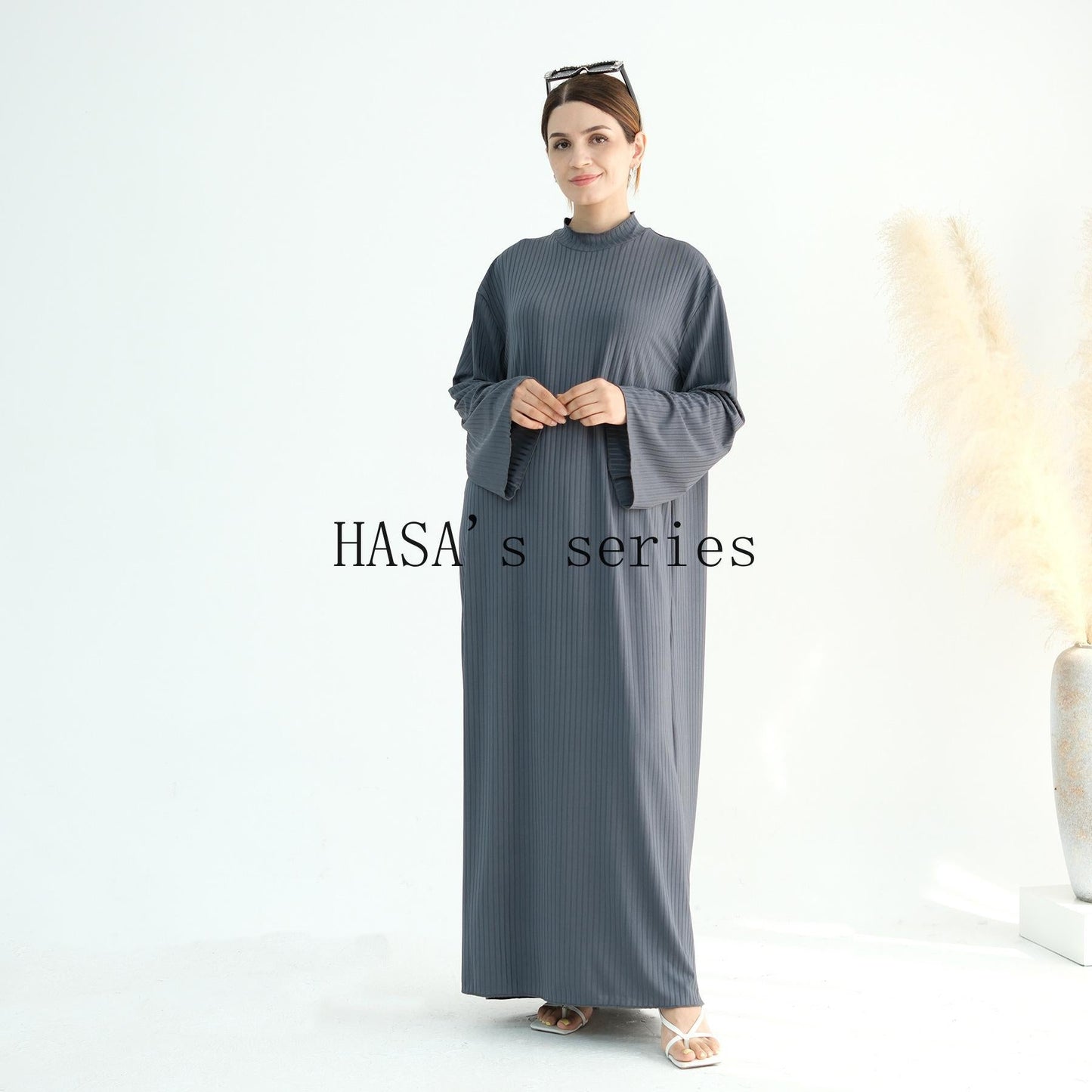 HA5509 Beautiful Stand Collar Dress Robe - Lightweight multi-color design, comfortable and stylish party  wear red dress thick  thigh 2  part bow  outfits
