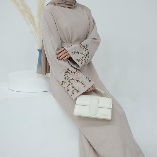 HAYA HAYA1090 Flower Embroidery Elegant Dress