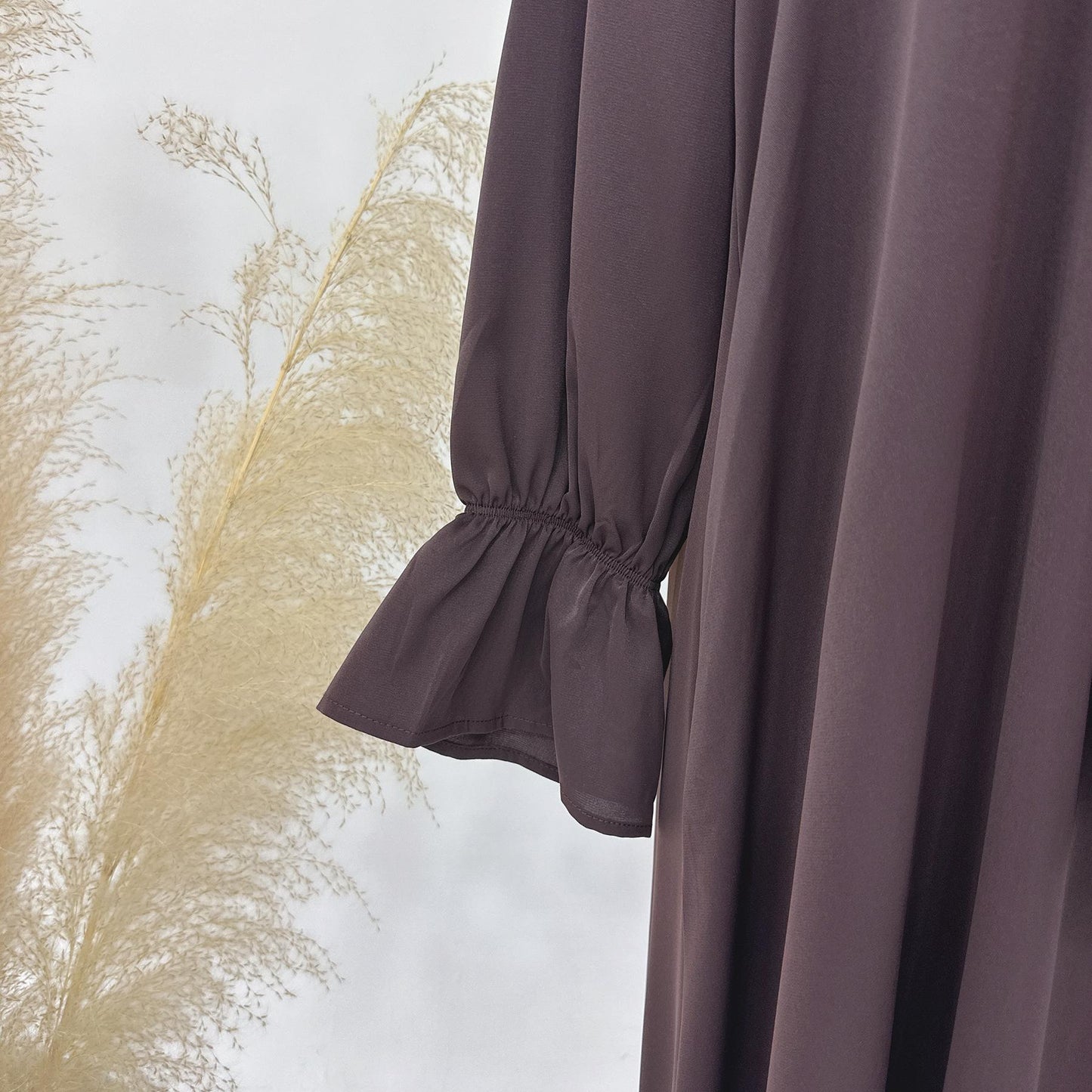 HAYA HA1173 Solid Color Hooded Abaya with Side Pocket