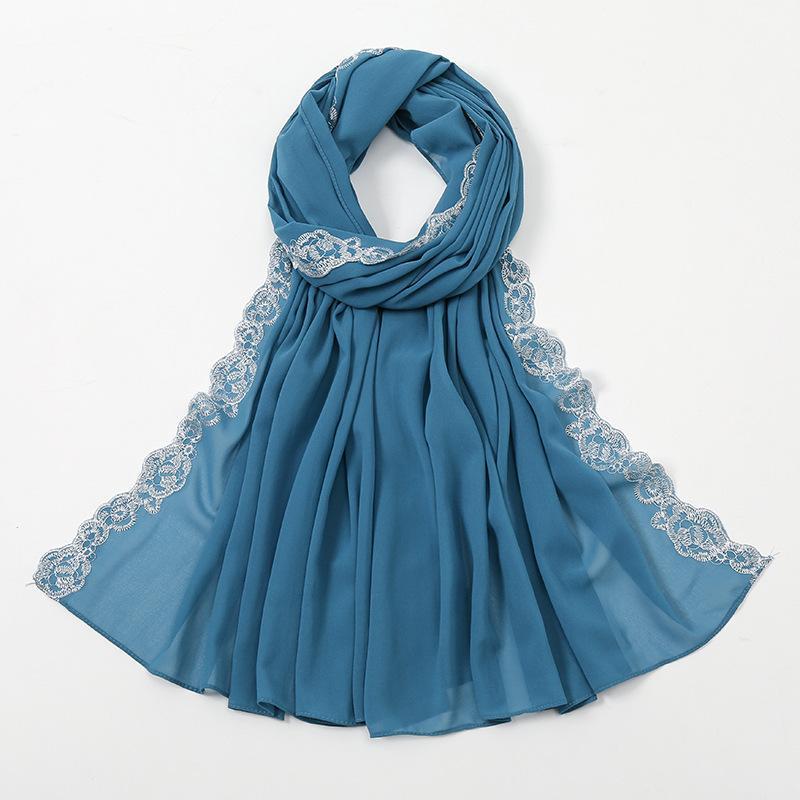 HAYA HA1124 Chiffon Fashion Lace Scarf