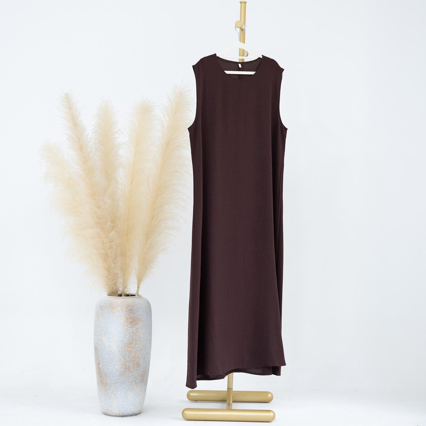 HAYA HAYA1019 Solid Color Bottom Tank Top Dress