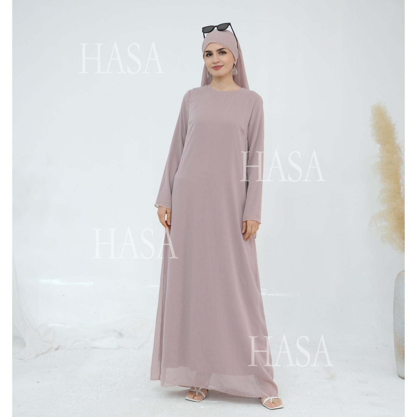 HA5880 Chiffon Texture Layered Design, A Two-way Dress Suitable for Both Daily and Formal Occasions