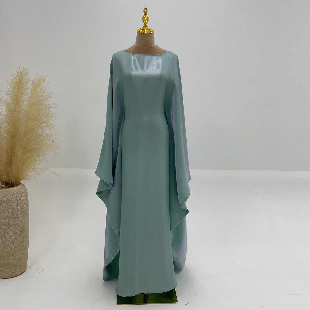 HA1348 Elegant Kaftan in Gold Cotton – 20 Vibrant Colors Available