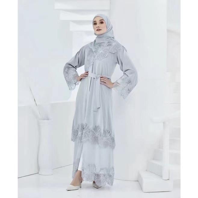 HAYA HAYA1025 1pcs Lace Embroidery Double-Layer Cardigan