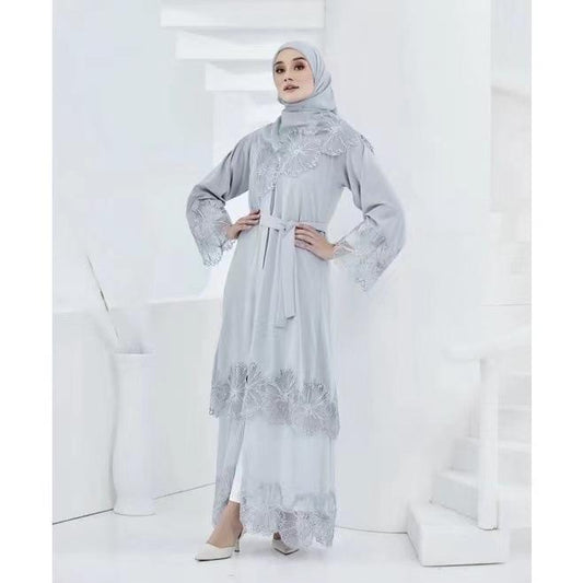 HAYA HAYA1025 1pcs Lace Embroidery Double-Layer Cardigan