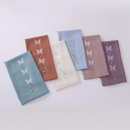 HAYA HA1112 Butterfly Long Headband Muslim Hijab