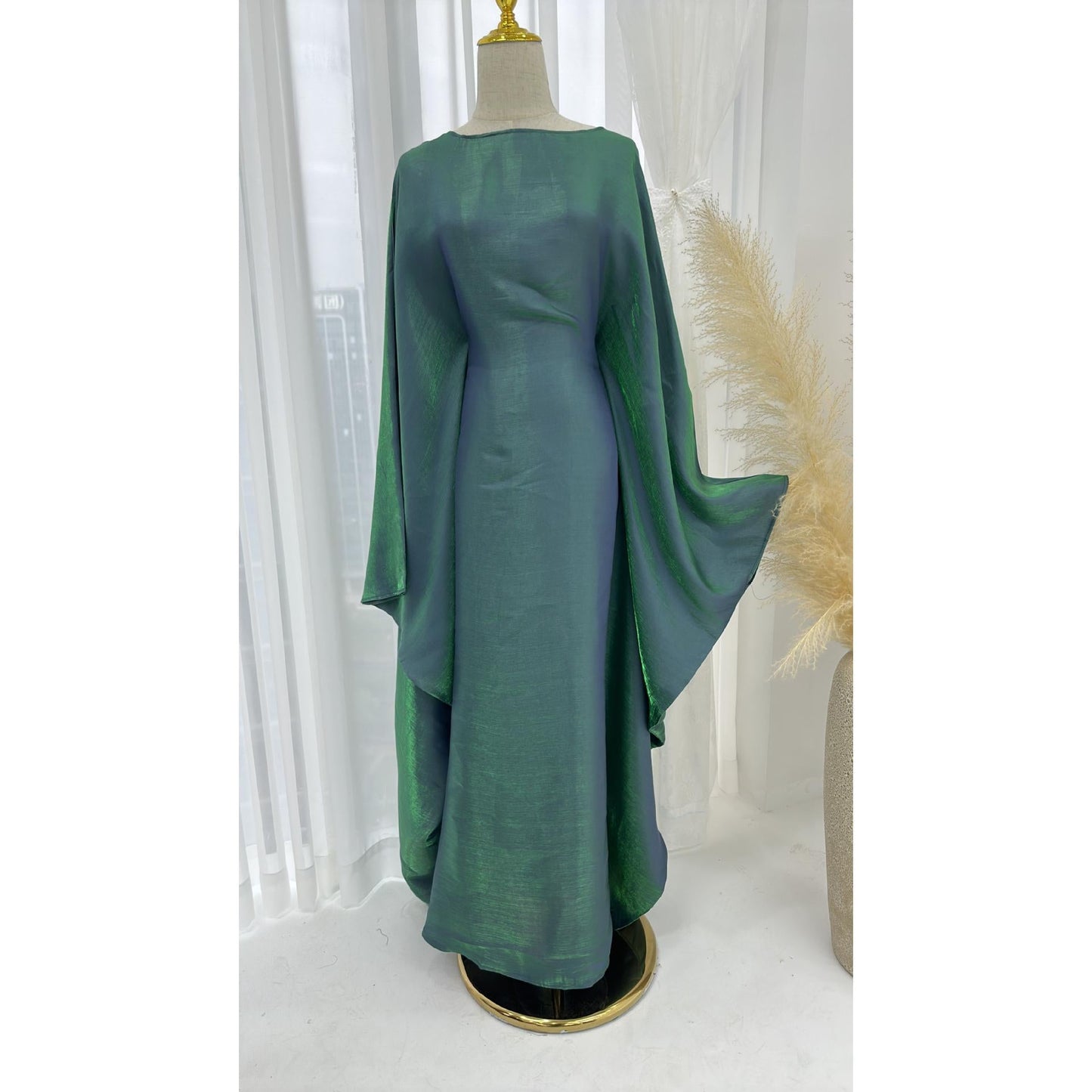 HA1348 Elegant Kaftan in Gold Cotton – 20 Vibrant Colors Available