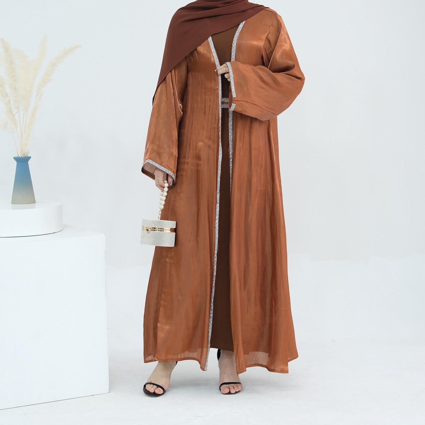 HAYA HA1185 3pcs Set Cardigan+Inner Dress+Hijab