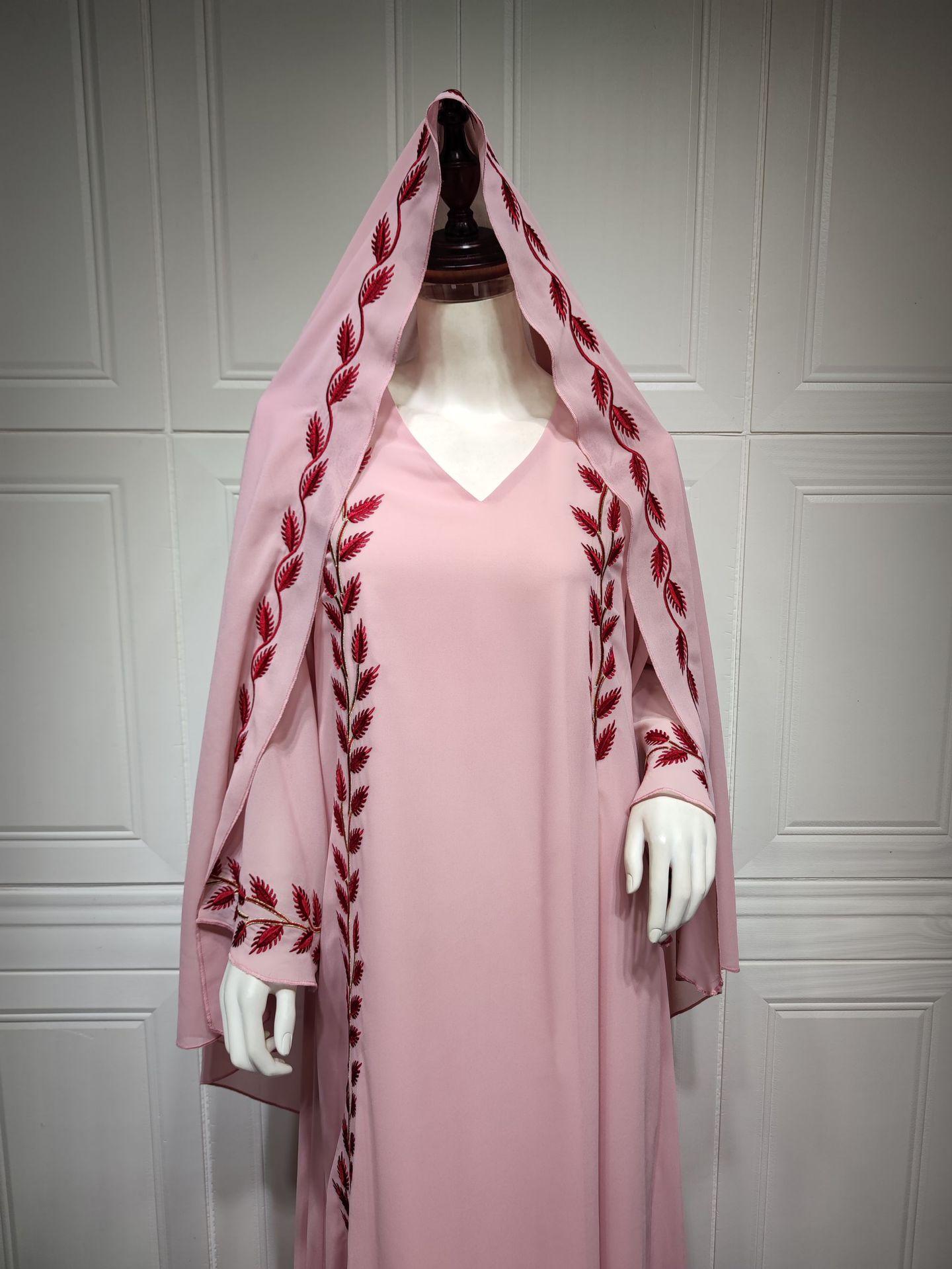HAYA HAYA1050 2pcs Chiffon Long Muslim Dress with Hijab