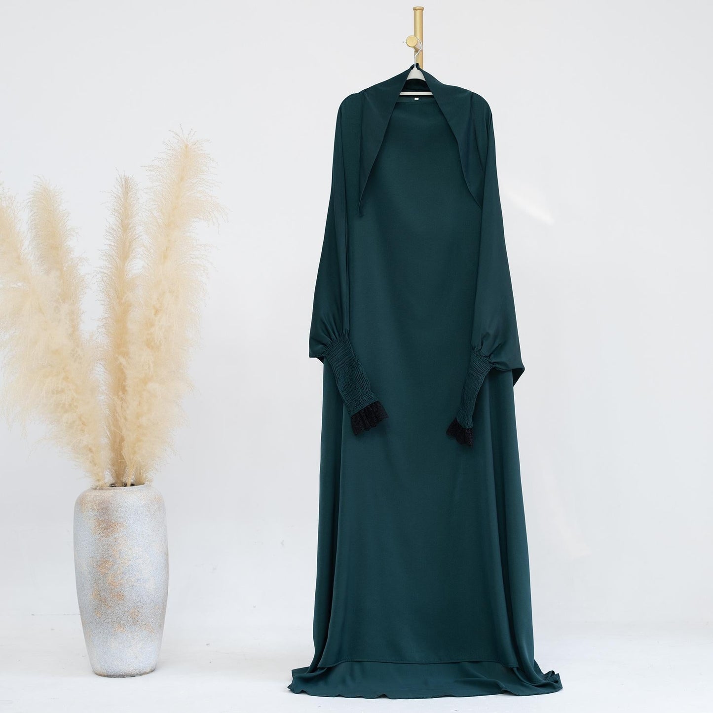 HAYA HAYA0721 Solid Color Robe Dress with A Large Swing