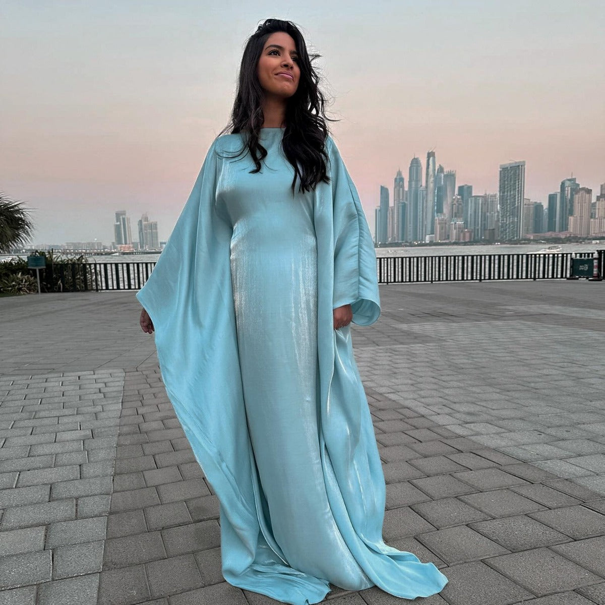 HA1348 Elegant Kaftan in Gold Cotton – 20 Vibrant Colors Available