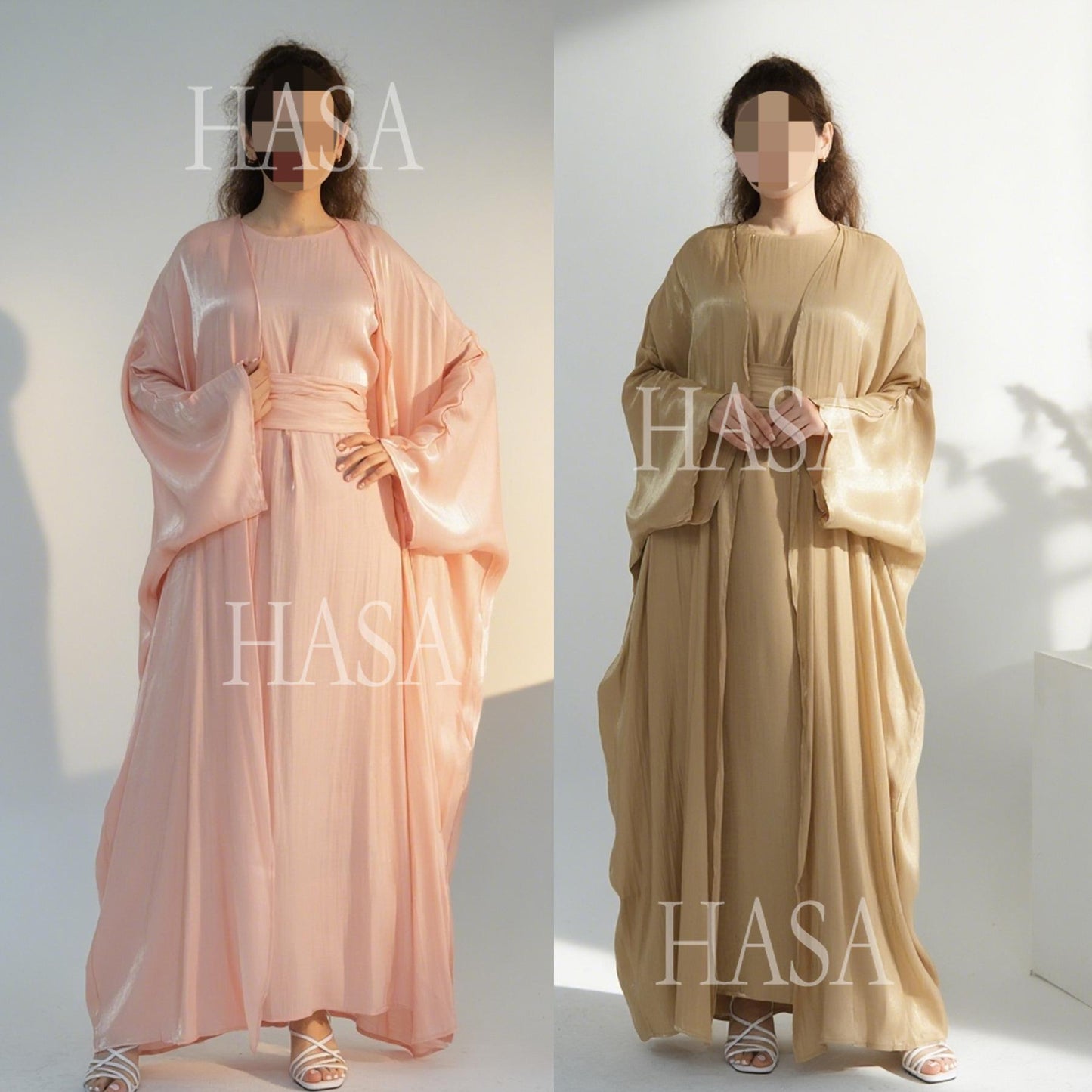 HA6530 Solid color simple two-piece long skirt suit