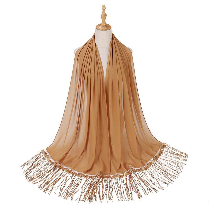 HAYA HA1139 Pearl Chiffon Scarf