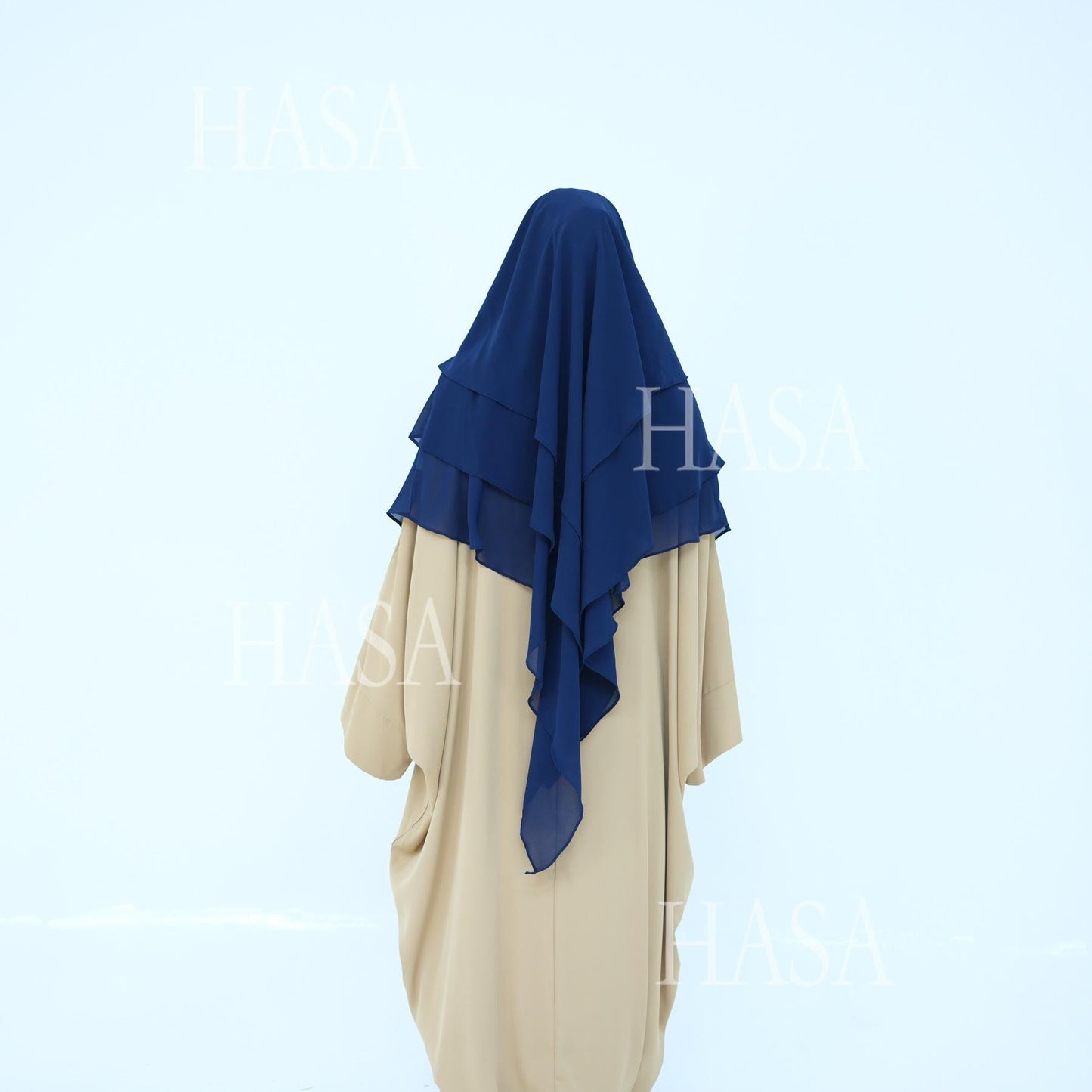 HA6475 Soft and large double-layer headscarf, wide solid color