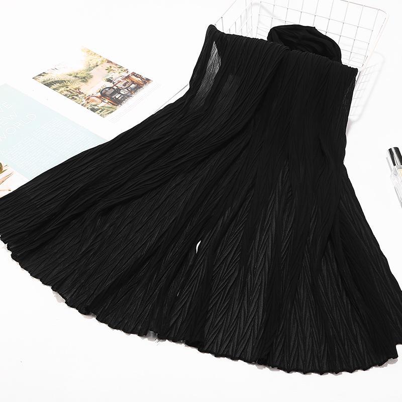HAYA HA1137 Pearl Chiffon Baotou Scarf