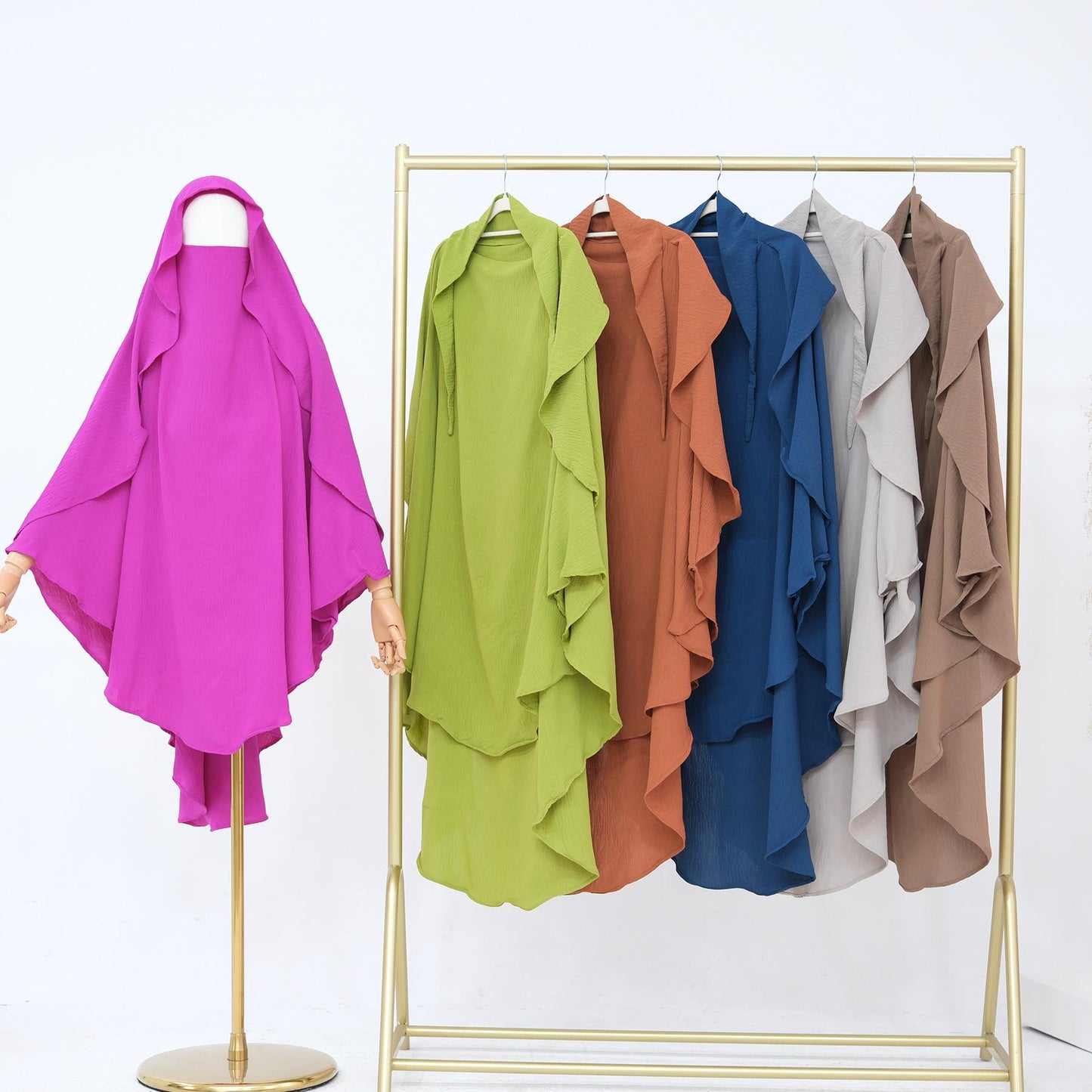 HA5441 Premium Multi-Color Solid Bandana - Loose Shawl Style circle  hijab