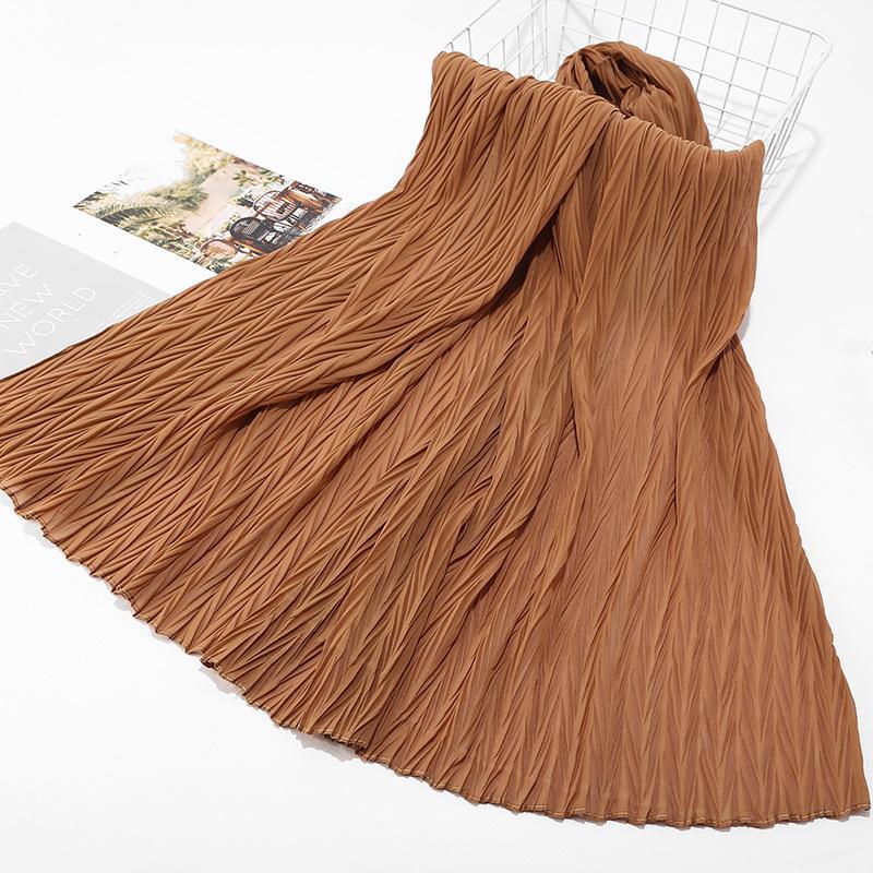 HAYA HA1137 Pearl Chiffon Baotou Scarf