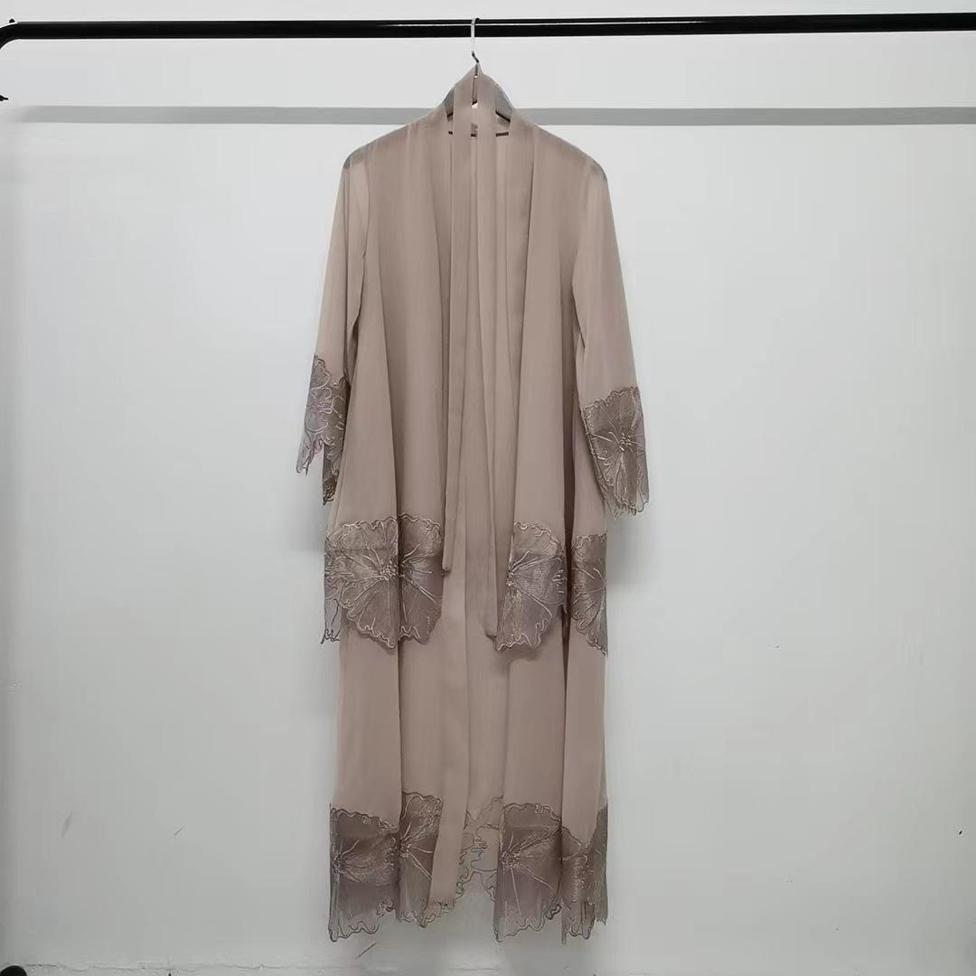 HAYA HAYA1025 1pcs Lace Embroidery Double-Layer Cardigan